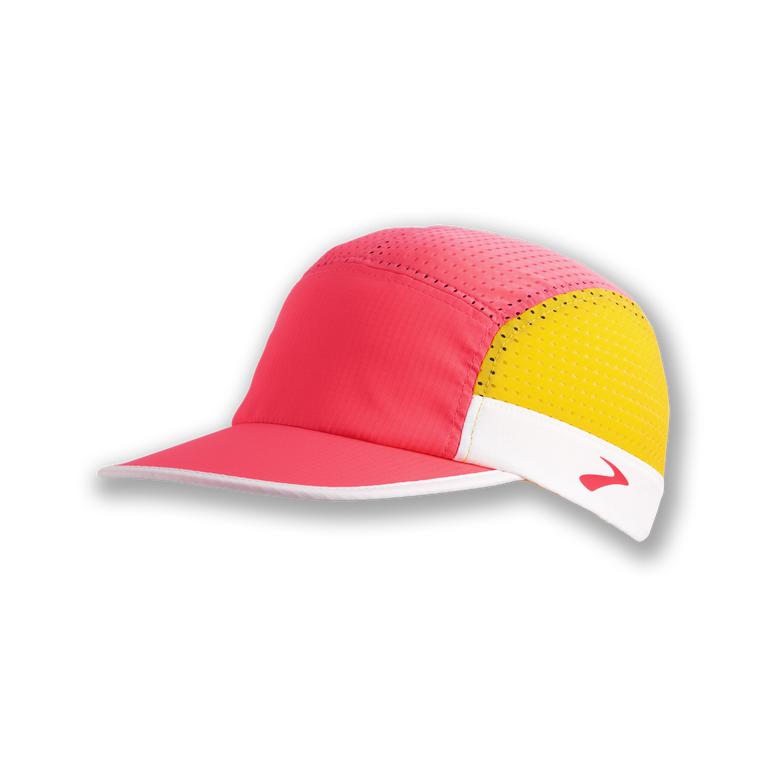 Brooks Propel Mesh - Mens Running Hat - Fluoro Pink/Tangerine/White (64782OBDN)